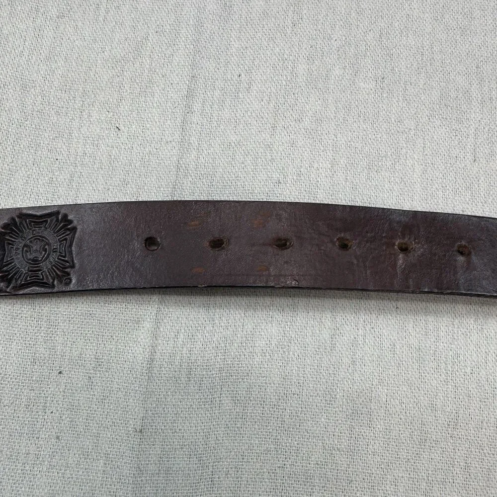 Vietnam Veteran 1959-1975 Leather Belt VFW Eagle Buckle Made in USA Size 52